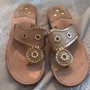 Nude and gold Jack Rogers